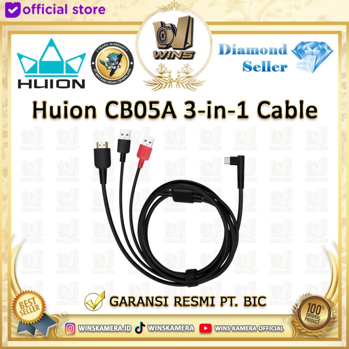 HUION CB05A 3 in 1 Cable for HUION Kamvas 13, Kamvas RDS 160