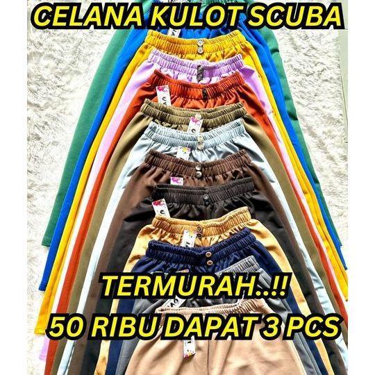 TERMURAH CELANA KULOT SCUBA 50 RIBU DAPAT 3 PCS BISA COD
