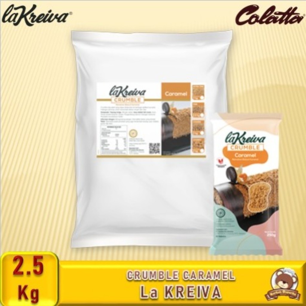 

La Kreiva Caramel Crumble Fine 2,5kg Topping Dekorasi Kue Minuman