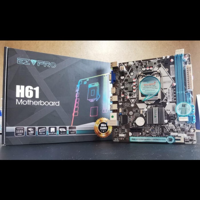 MOBO / MOTHERBOARD H61 EZPRO INTEL LGA 1155 USB 3.0