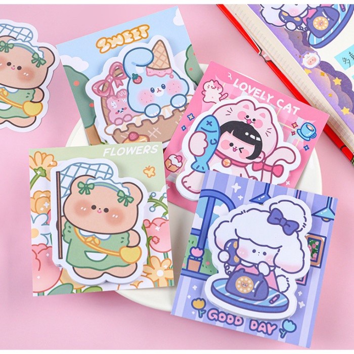 

Sticky Notes Kartun Memo Sticki Note Memo Paper Cute Index Label Bear