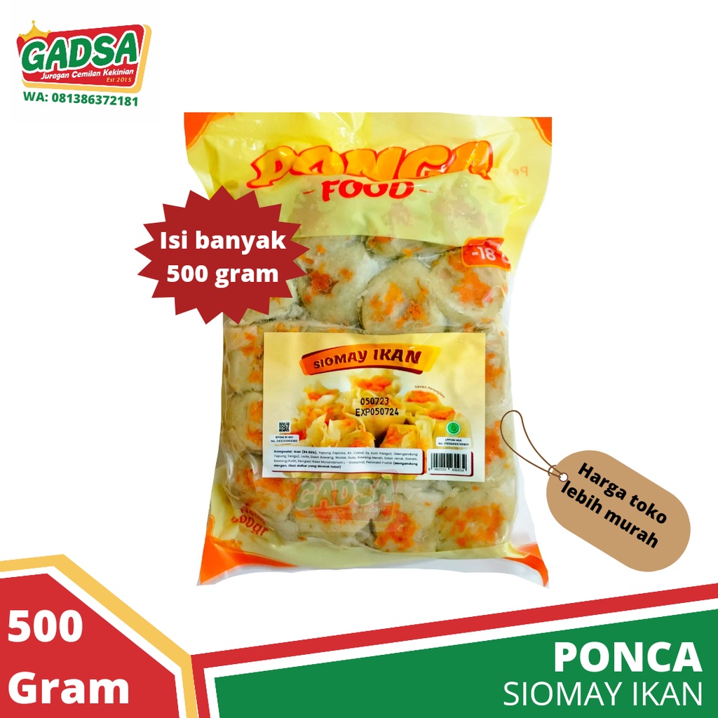 

Siomay ikan Ponca 500 gram Siomay Pondok Cabe