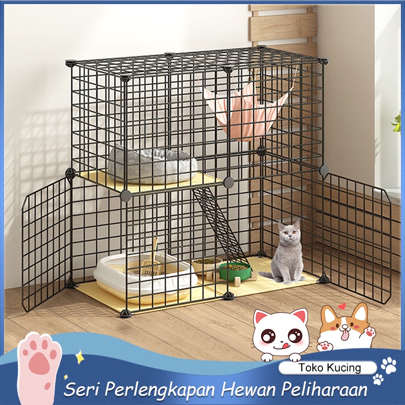 Toko Kucing Kandang Hewan Pagar Besi DIY 20 Pack Kandang Kucing Pagar Anjing Pagar Anjing Kucing