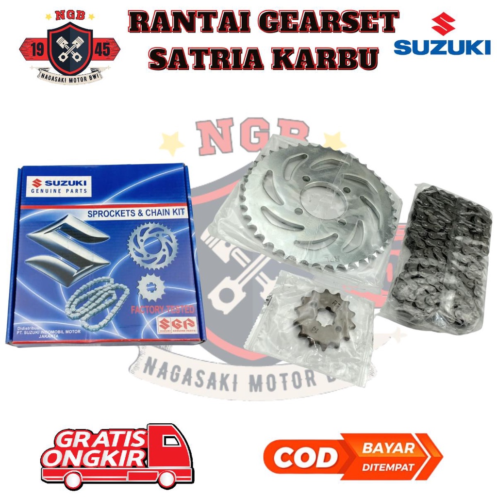 gear set satria fu - gear sss satria fu old - gir set Sepeda motor satria fu injeksi new