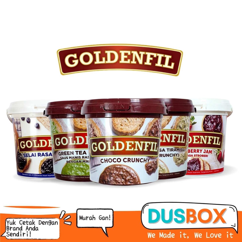 

Goldenfil 1kg / Selai Roti Bakar / Toping Roti / Selai Roti / Selai Coklat / Olesan Roti