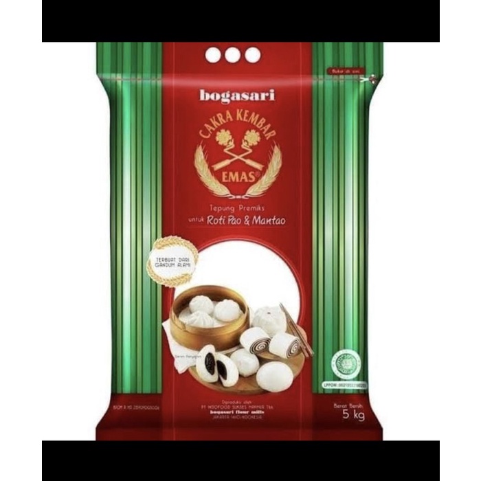 

BEST SELLER Tepung Cakra Kembar Emas Pao dan Mantao kemasan 5kg