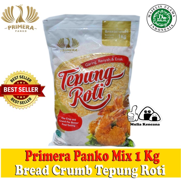 

BEST SELLER Primera Bread Crumb Panko 1 kg (Mix) Tepung Roti warna putih kuning