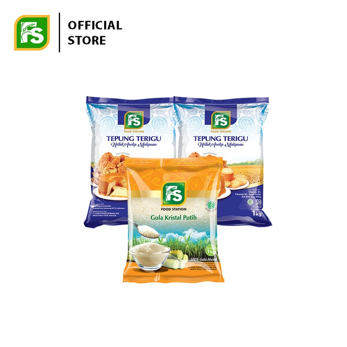 

BEST SELLER Bundling FS tepung Terigu 1 kg (2 pcs) plus FS Gula Pasir 1 kg (1 pcs)