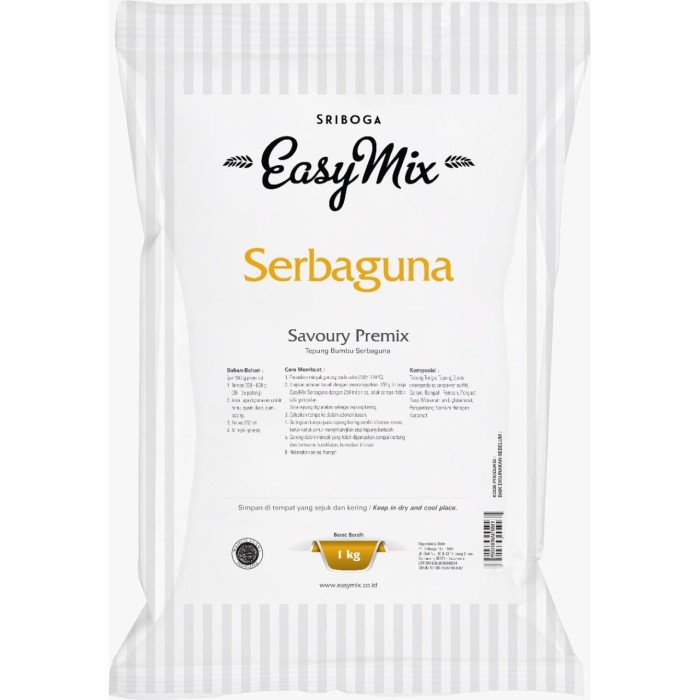 

BEST SELLER Tepung Premix Sriboga EasyMIx Serbaguna 1kg ( Non Repack )