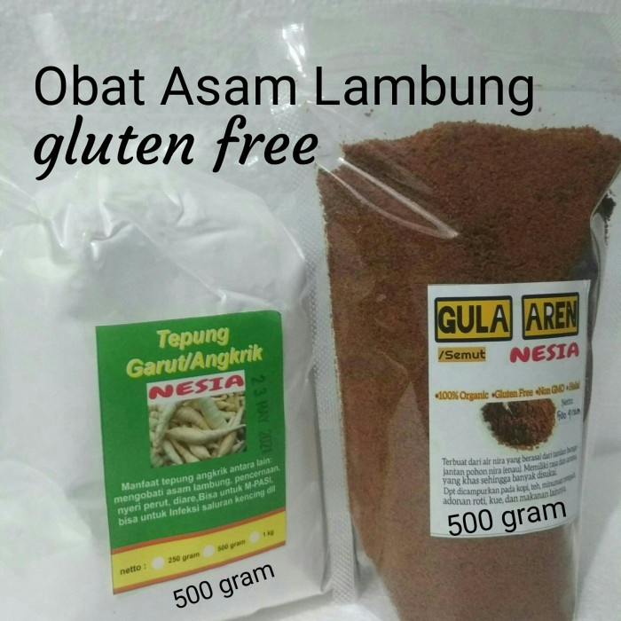

BEST SELLER Paket Tepung Garut & Gula Aren - 500gram 500gram