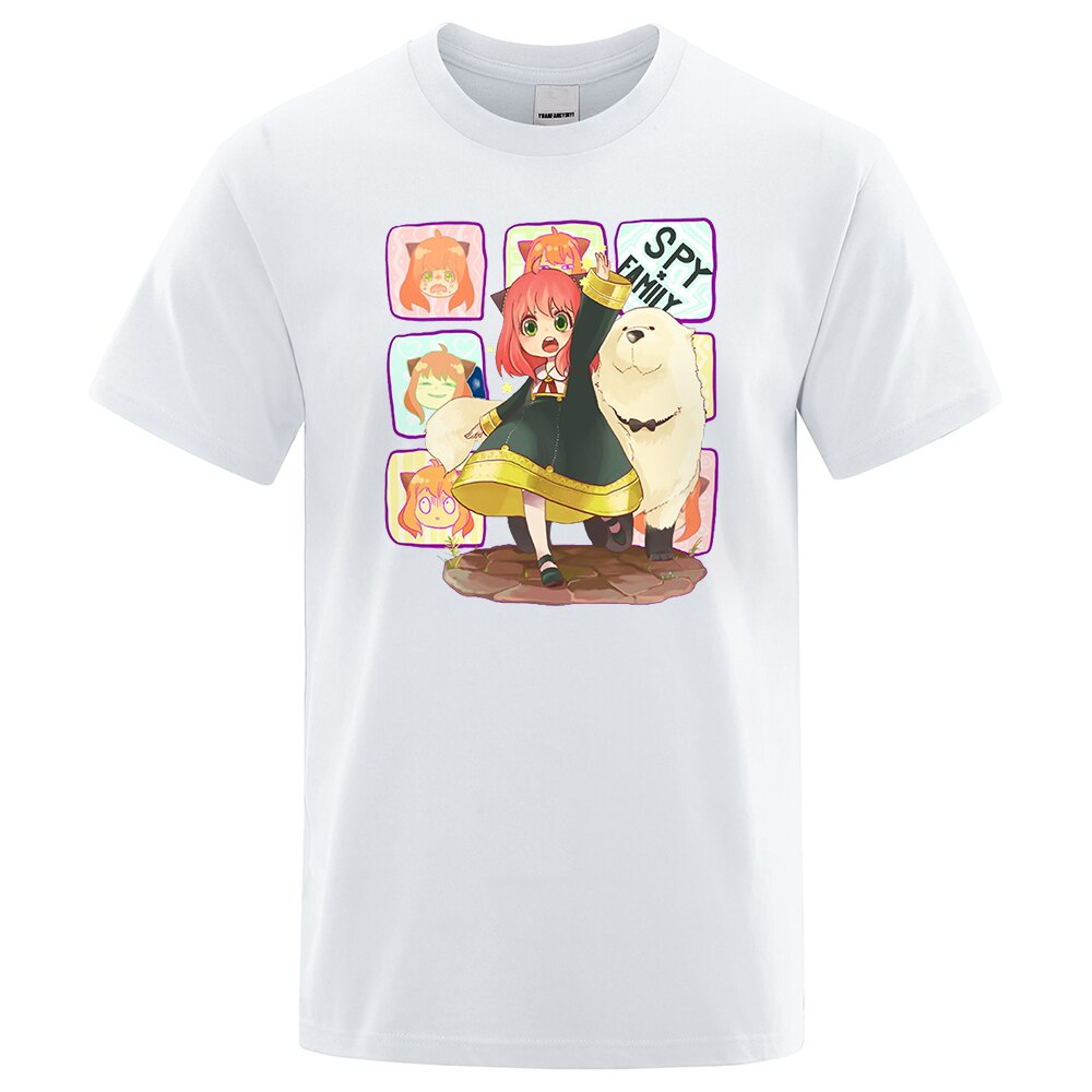 Jemssky Kaus Oblong Pria Motif Kawaii Seni Lucu Keluarga Spy X Baju Kaus Kualitas Tinggi Kaus Oblong