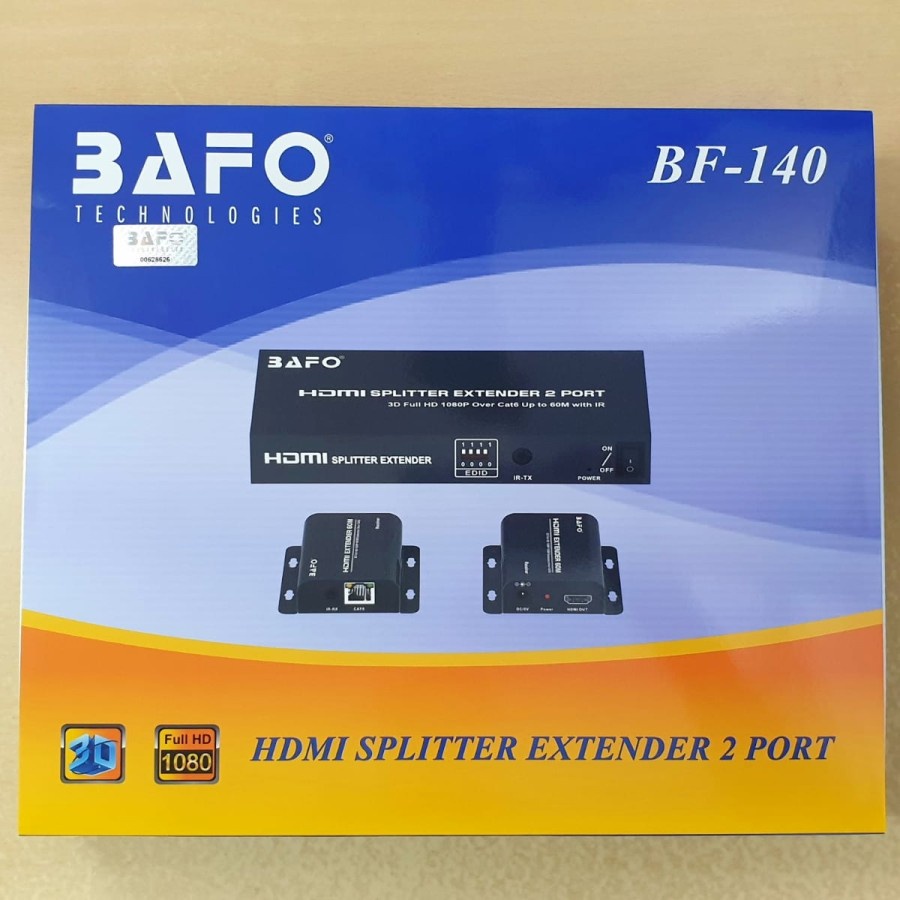 NEW BAFO HDMI splitter extender 2 port BAFO BF-140