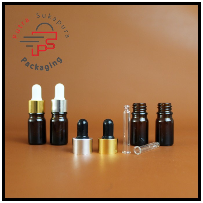 botol kaca pipet 5ml coklat tebal/botol serum 5ml/botol tetes 5ml