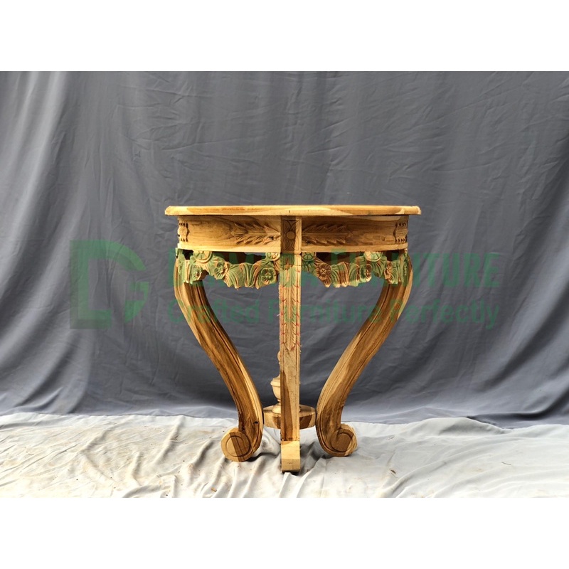 MEJA TERAS SS UKIR KAYU JATI MEJA BULAT MEJA KECIL MEJA SUDUT TERMURAH KARYA MEBEL JATI FURNITURE JE
