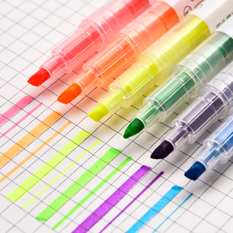 

LMS STABILO HIGHLIGHTER 2IN1 SET ISI 6PCS / PENSIL STABILO WARNA WARNI 2 SISI MURAH