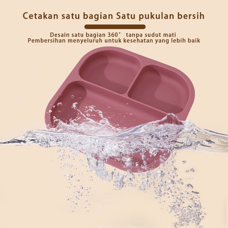 6 pcs Perlengkapan makan bayi Aksesori makanan Set perlengkapan makan silikon Mangkuk