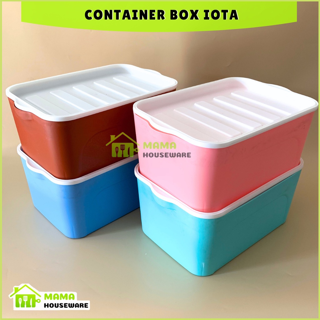 Container Box Tutup IOTA Warna / Box Storage Serbaguna / Kontainer Tempat Penyimpanan