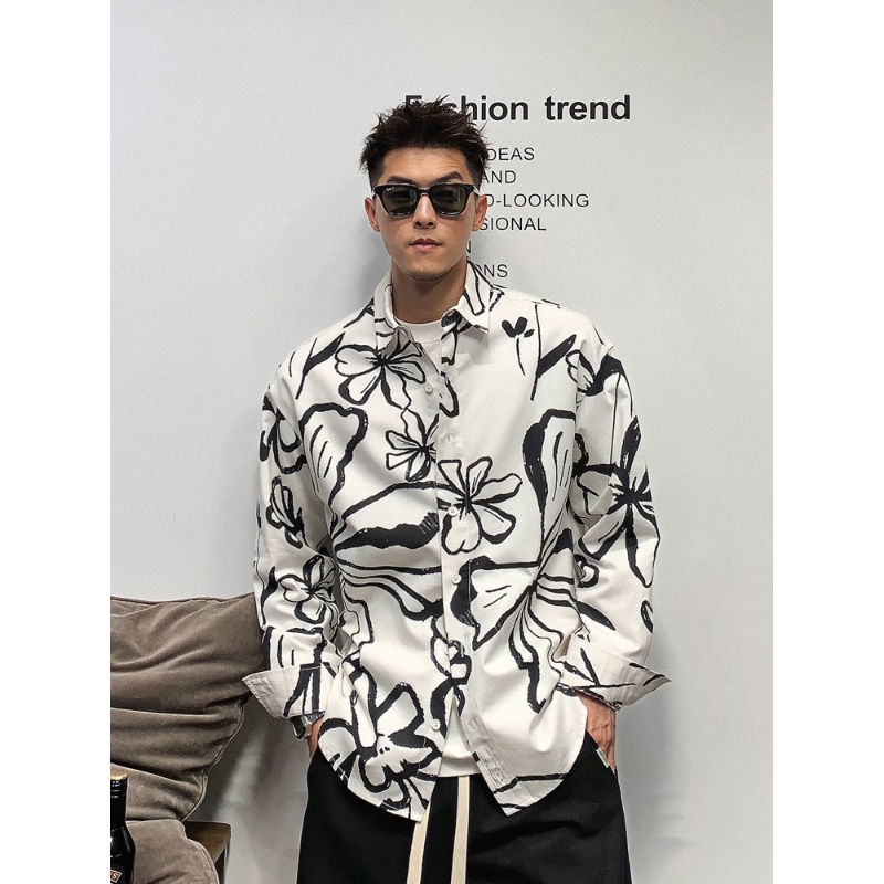 Thin floral fashion shirt for men