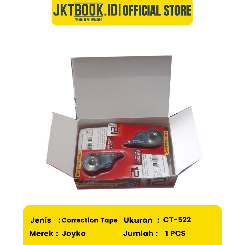 

Pita penghapus Joyko 5mm x 12m CT-522