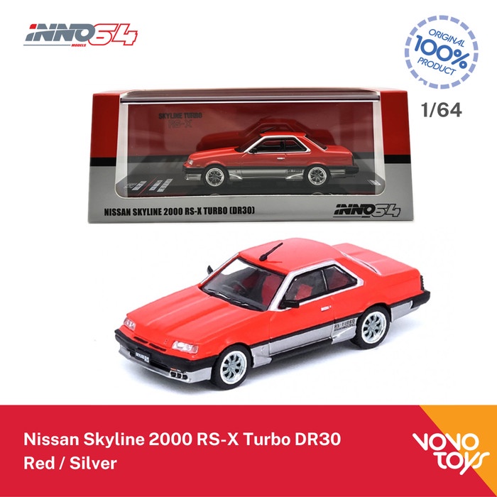 Inno 1/64 Nissan Skyline 2000 RS-X Turbo DR30 Red / Silver Inno64