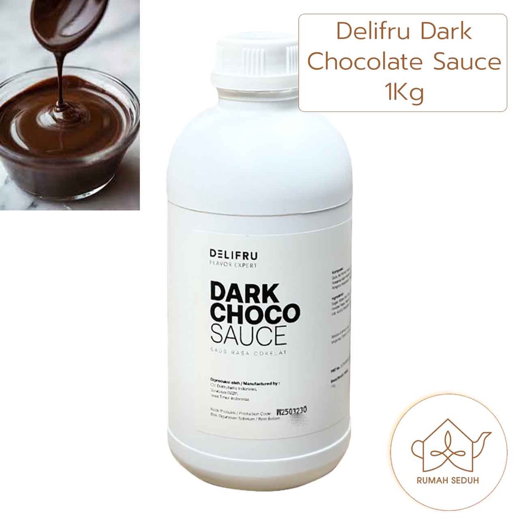 

Delifru 1Kg - Dark Chocolate Sauce - Saus Cokelat Pahit untuk Topping