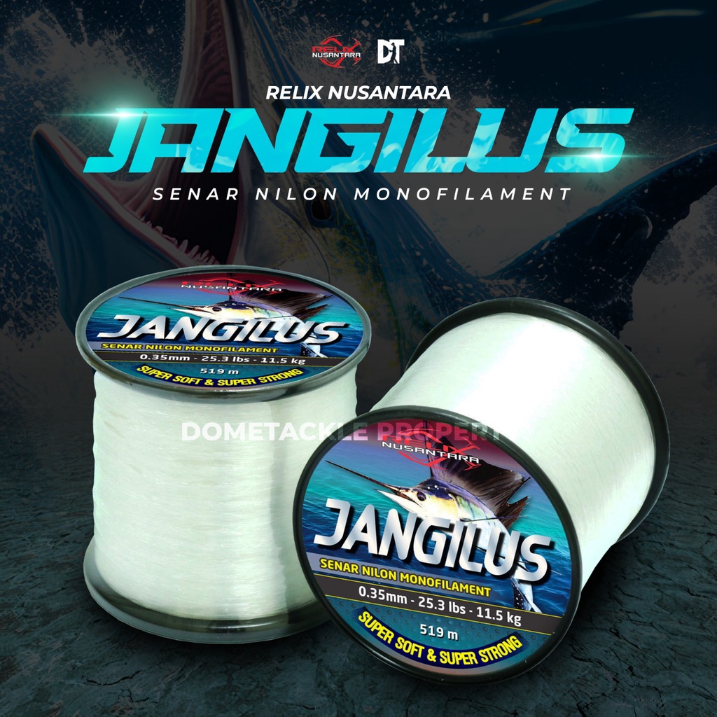 Senar Mono Relix Nusantara Janglus Nylon Monofilament 8.4-50.8LB | Super Soft Super Strong Senar Pan