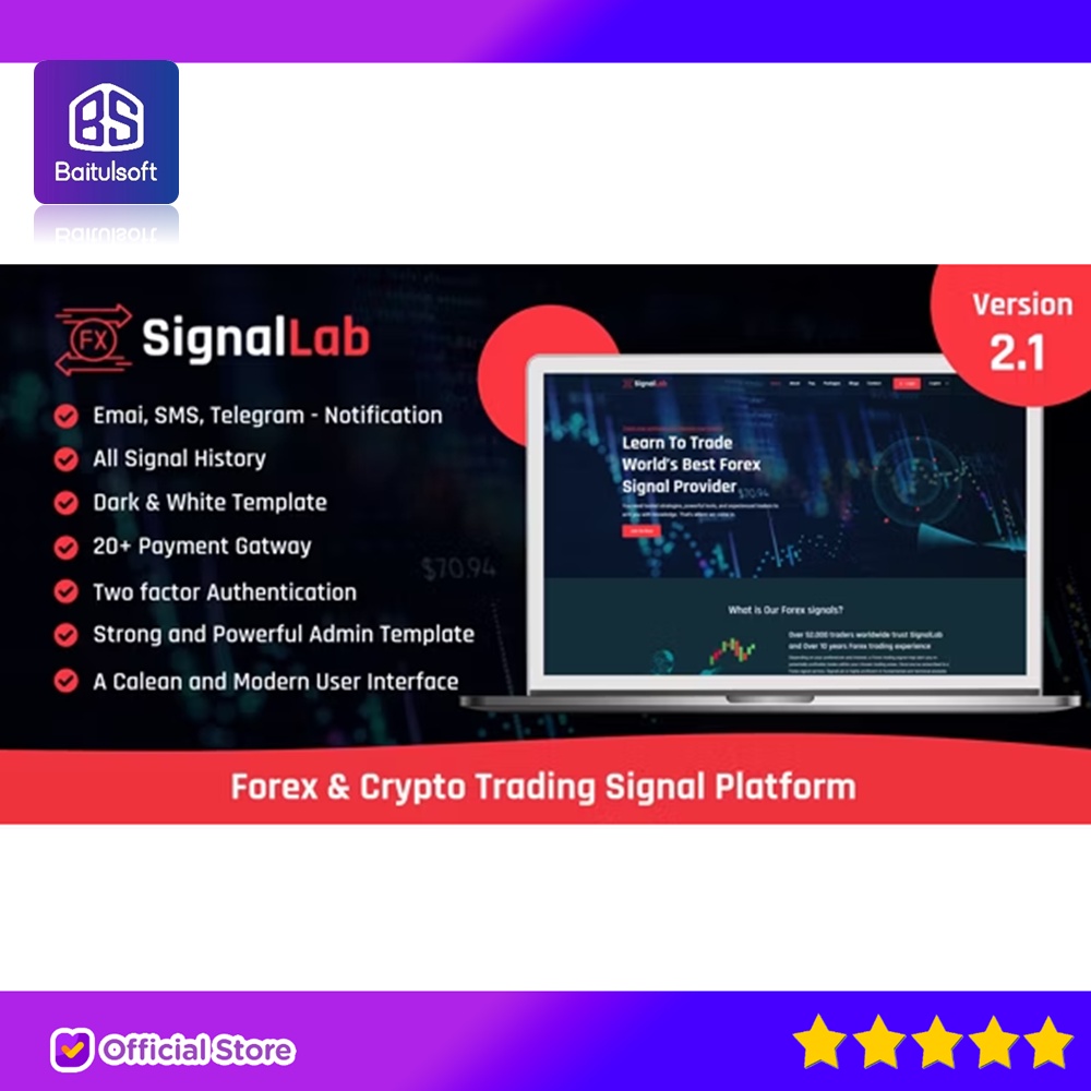 SOURCE CODE APLIKASI SIGNALLAB - FOREX AND CRYPTO TRADING SIGNAL PLATFORM