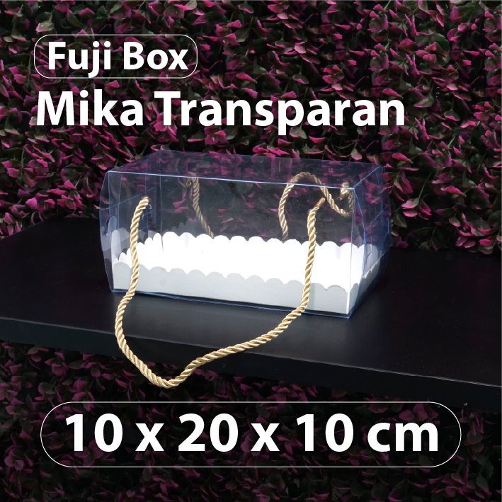 

Box Mika Hampers Transparan 10 x 20 x 10 cm -Mika Fuji Hampers Tenteng