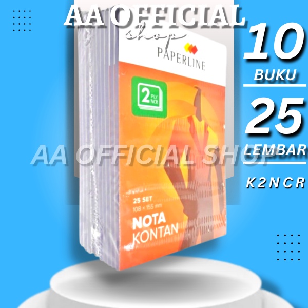 

1Pak Isi 10 Buku 25 Lembar Nota Kontan K2