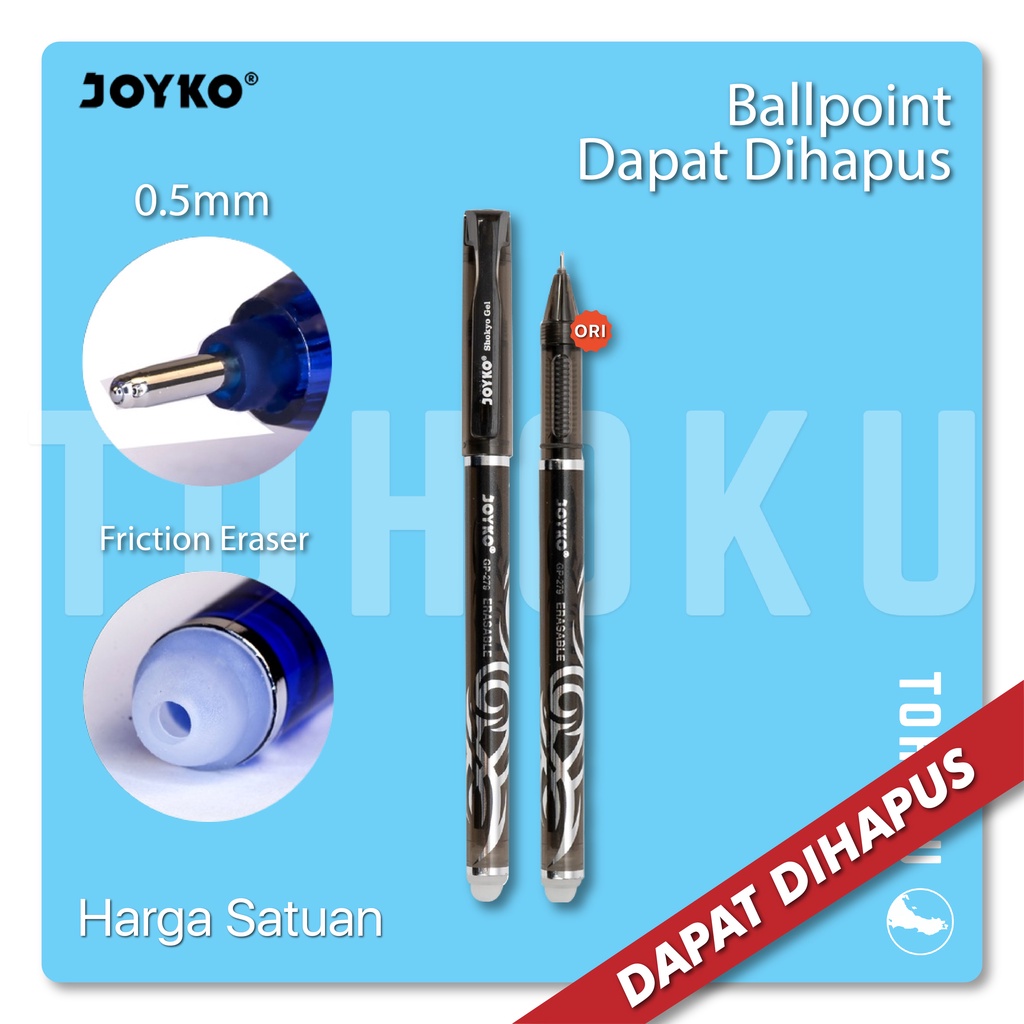 

Joyko - GP-279 Erasable Gel Pen - Bolpen Dapat Dihapus Frixion