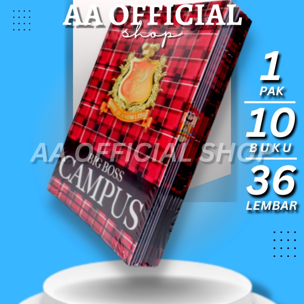 

Glosir buku tulis big boss campus 1 PCS buku 36 lembar perbuku lembar ukuran 24cm X 17cm