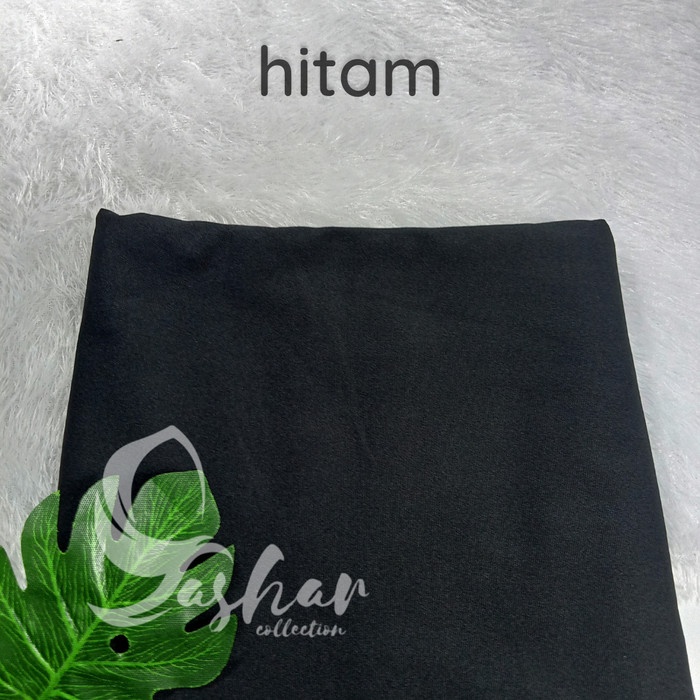 Promo - jilbab Pashmina Jersey polos  / pashmina kaos / pasmina spandek - Hitam - Sedia hijab pashmi