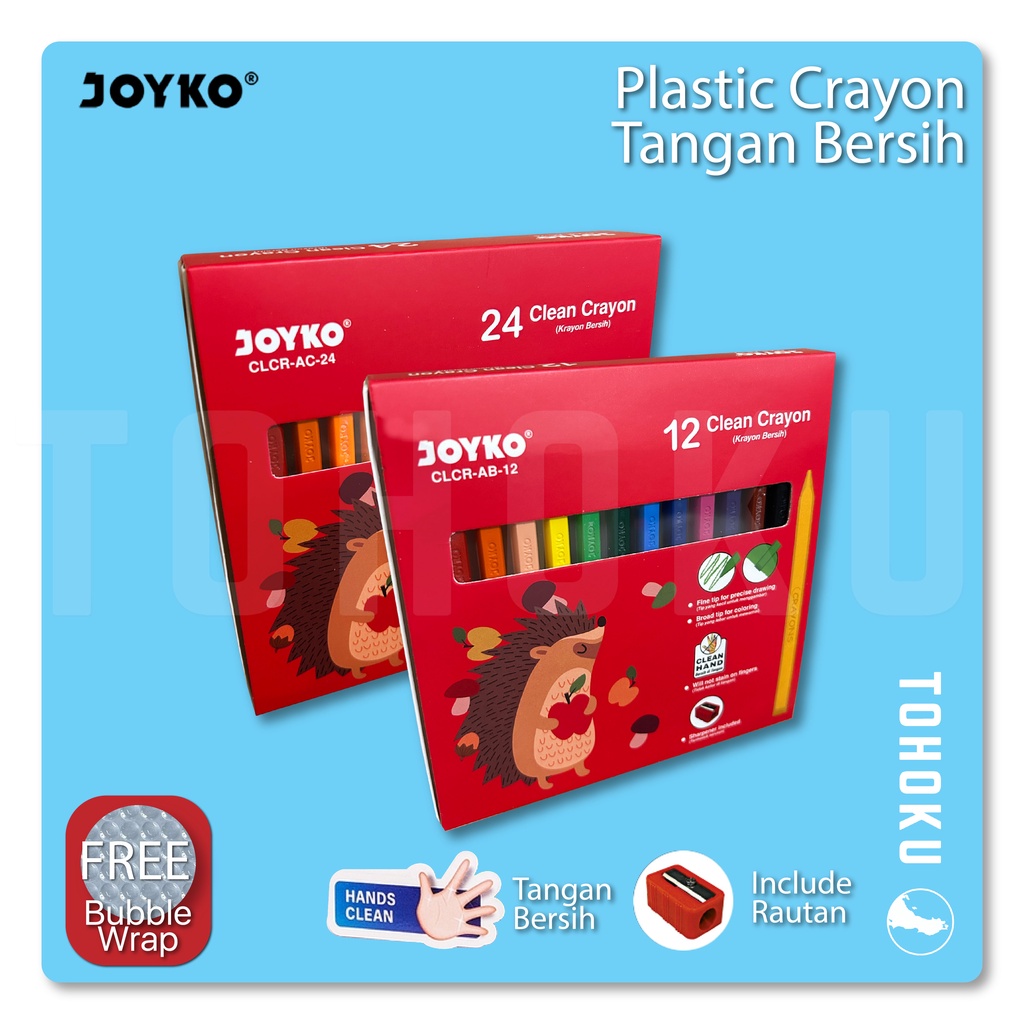 

Joyko Plastic Crayon - Clean Crayon - Joyko Krayon Bersih