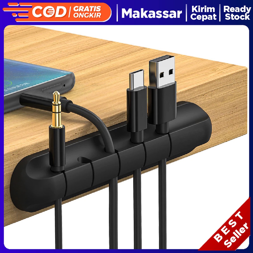Klip Kabel Organizer Silicone Cable Clip 5 Hole