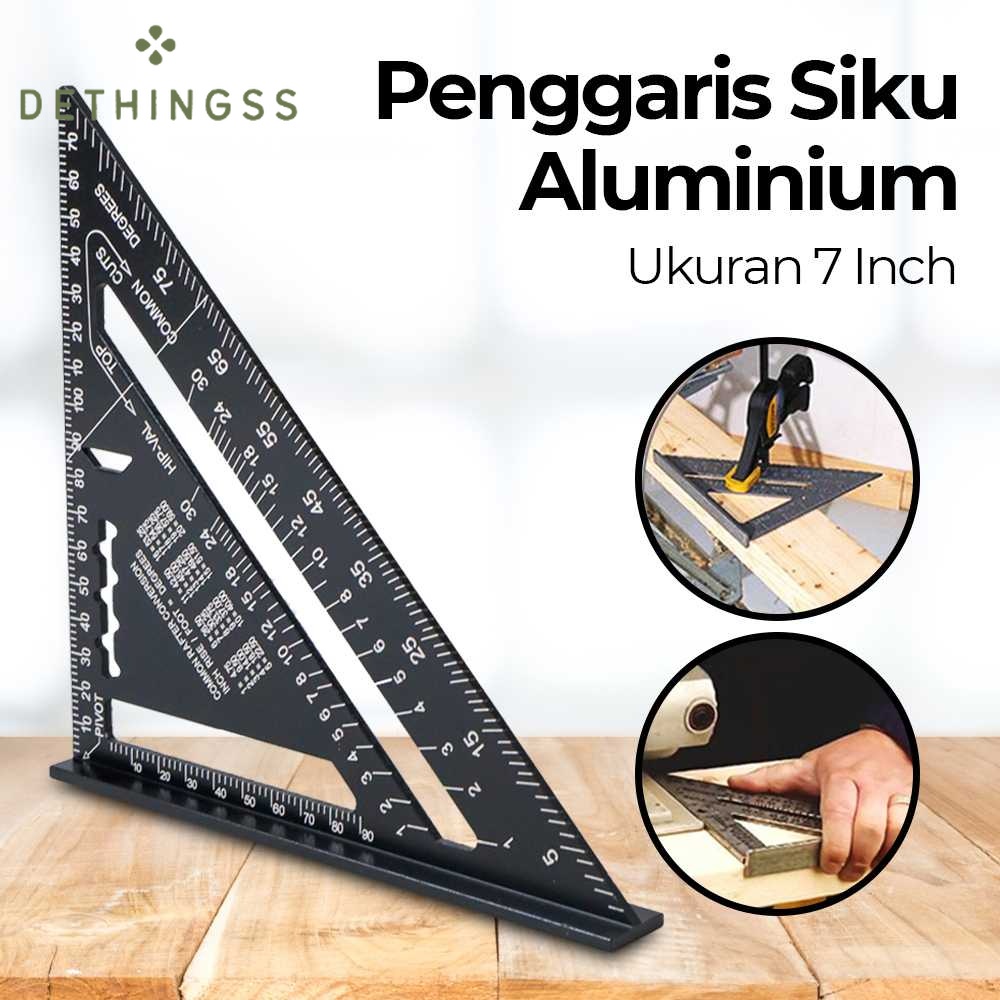 

VKTECH Penggaris Siku Mistar Triangle Ruler Aluminium 7 inch - A10D01