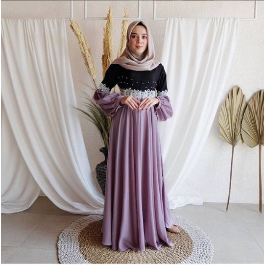 Clarissa Dress I Dress Terbaru Best Seller Gamis Kekinian Promo Baju Gamis Maxy Lebaran Terbaru Kond