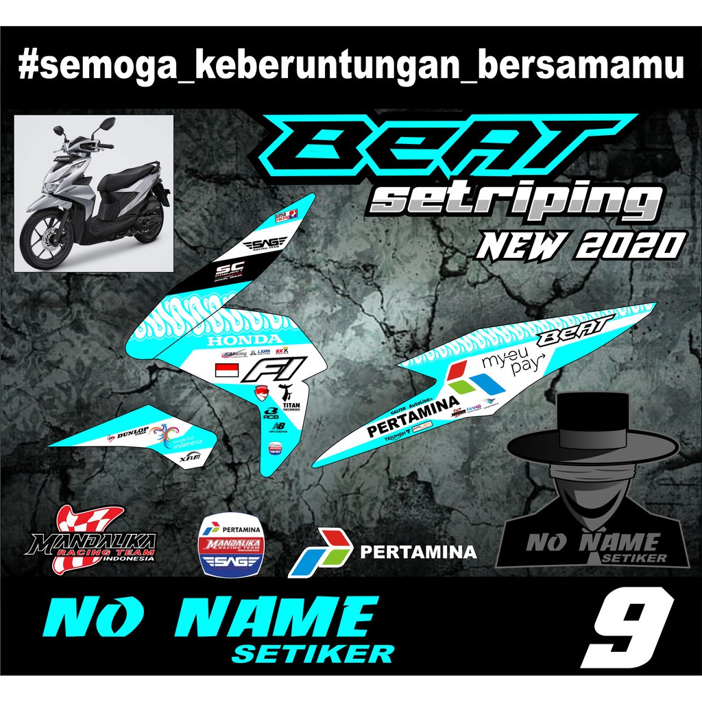 Striping Beat 2020 mandalika racing team (9) Beat Street Fi