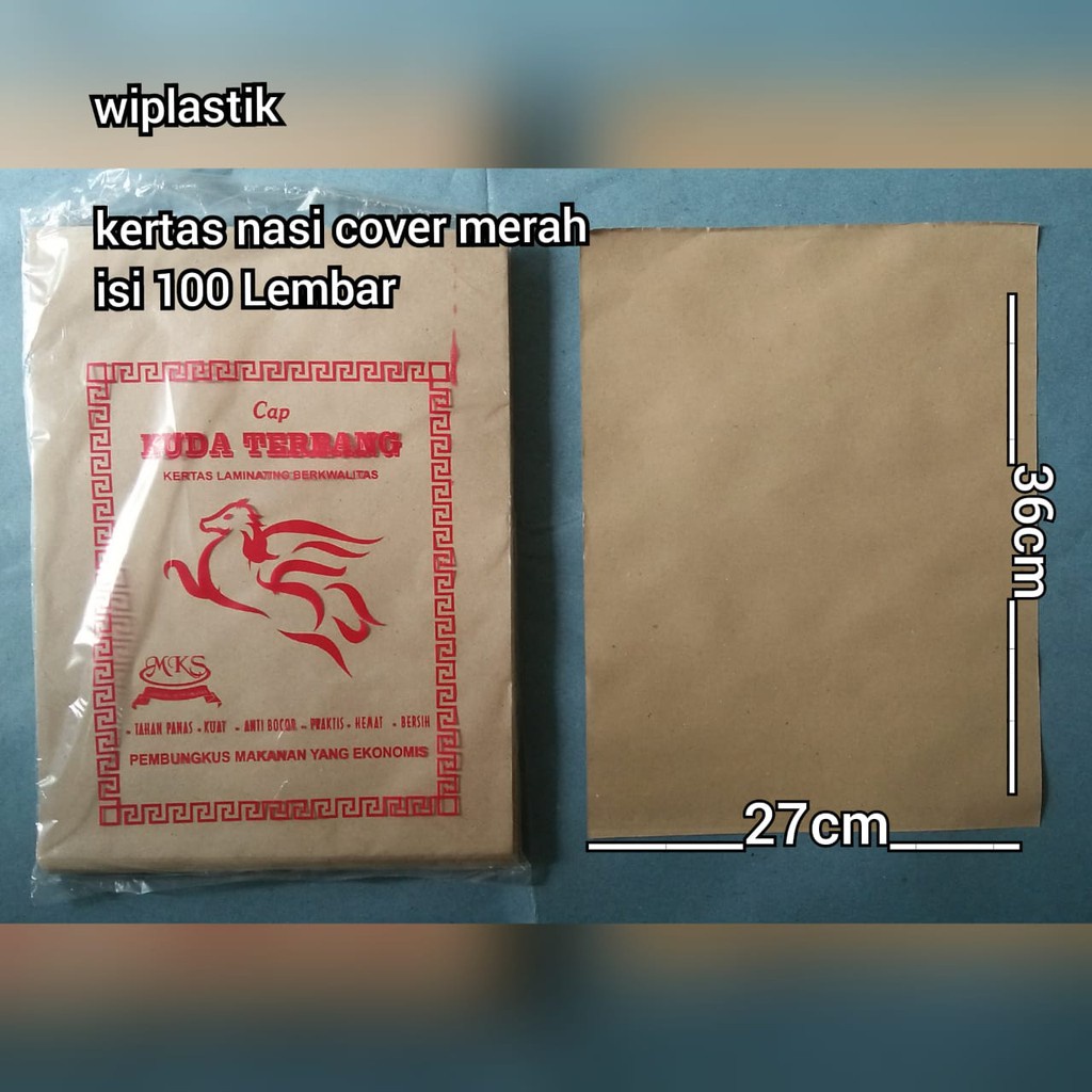 

Kertas nasi persegi merah isi 100 lembar