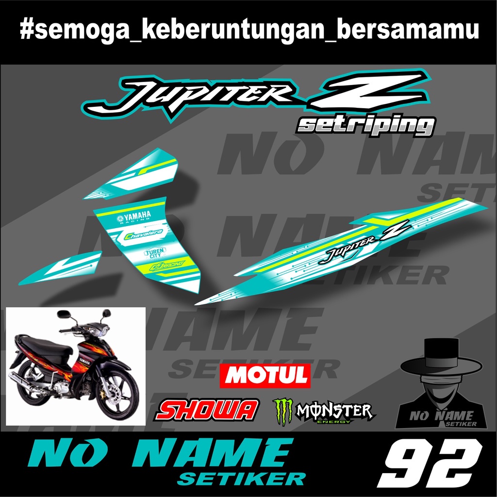 Stiker striping Jupiter Z burhan (92) tahun 2008-2009 Stiker Variasi List Motor Jupiter z