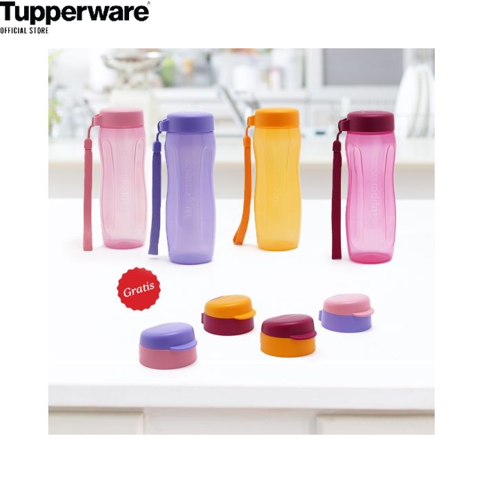 TUPPERWARE BOTOL MINUM PLASTIK FASHION ECO 500ML FLAT SEAL