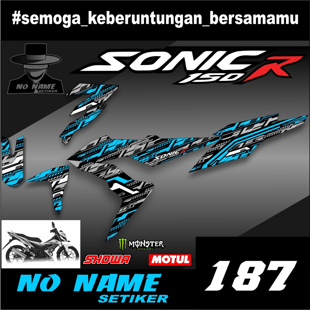 Decal Tema Mandalika Racing Buat Motor Sonic 150 R Full Body (187) Striping Sonic 150 R Mandalika