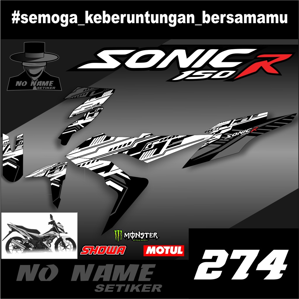 Decal tema Mandalika Racing buat motor Sonic 150 R full body striping sonic 150 R mandalika