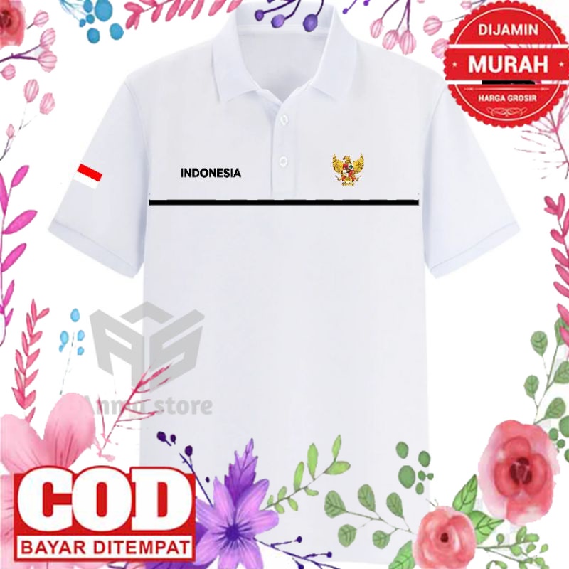 CUSTOM DESAIN BAJU KAOS JAKET MURAH BERKUALITAS /Kaos Kerah Polo shirt Garuda Indonesia