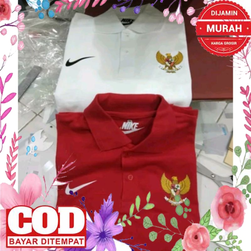 CUSTOM DESAIN BAJU KAOS JAKET MURAH BERKUALITAS /Polo shirt Kaos Kerah Pria Garuda Indonesia