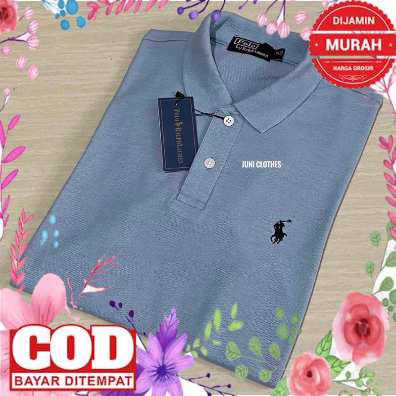 CUSTOM DESAIN BAJU KAOS JAKET MURAH BERKUALITAS /JUNI.21~Kaos Kerah Pria polos Branded P*OLO RALP*H 