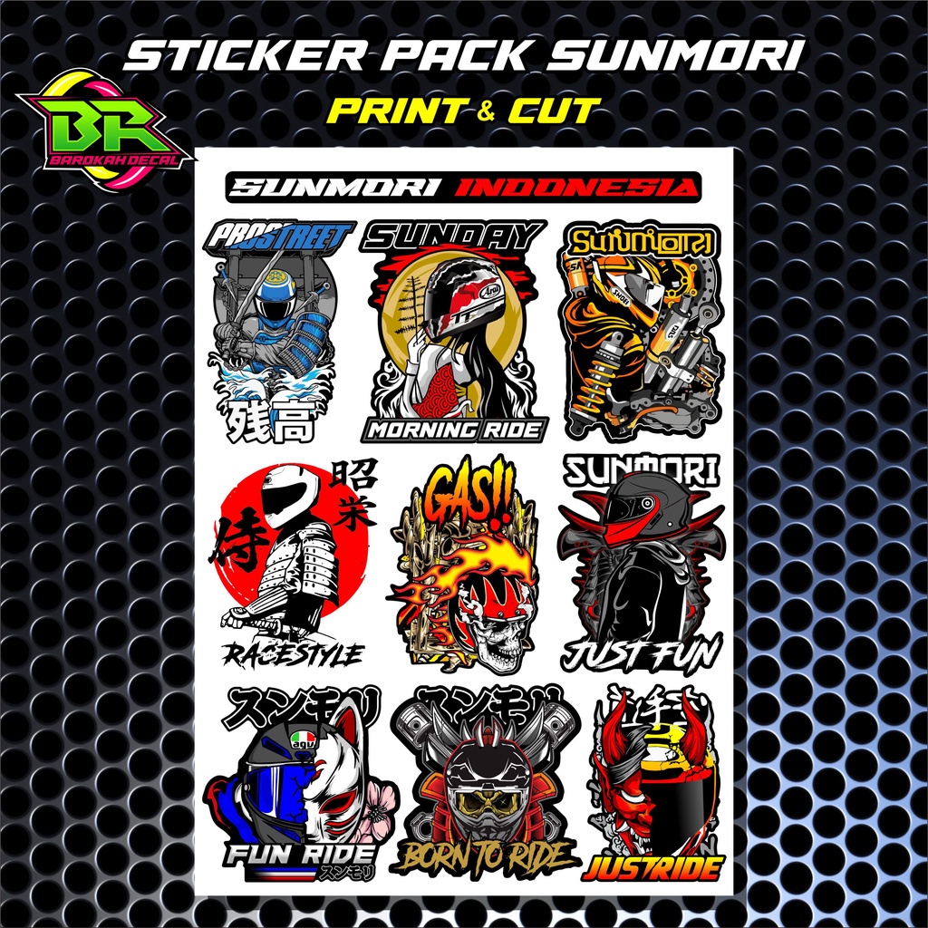 Sticker Sunmori / Nasa Pack Stiker Racing Motor