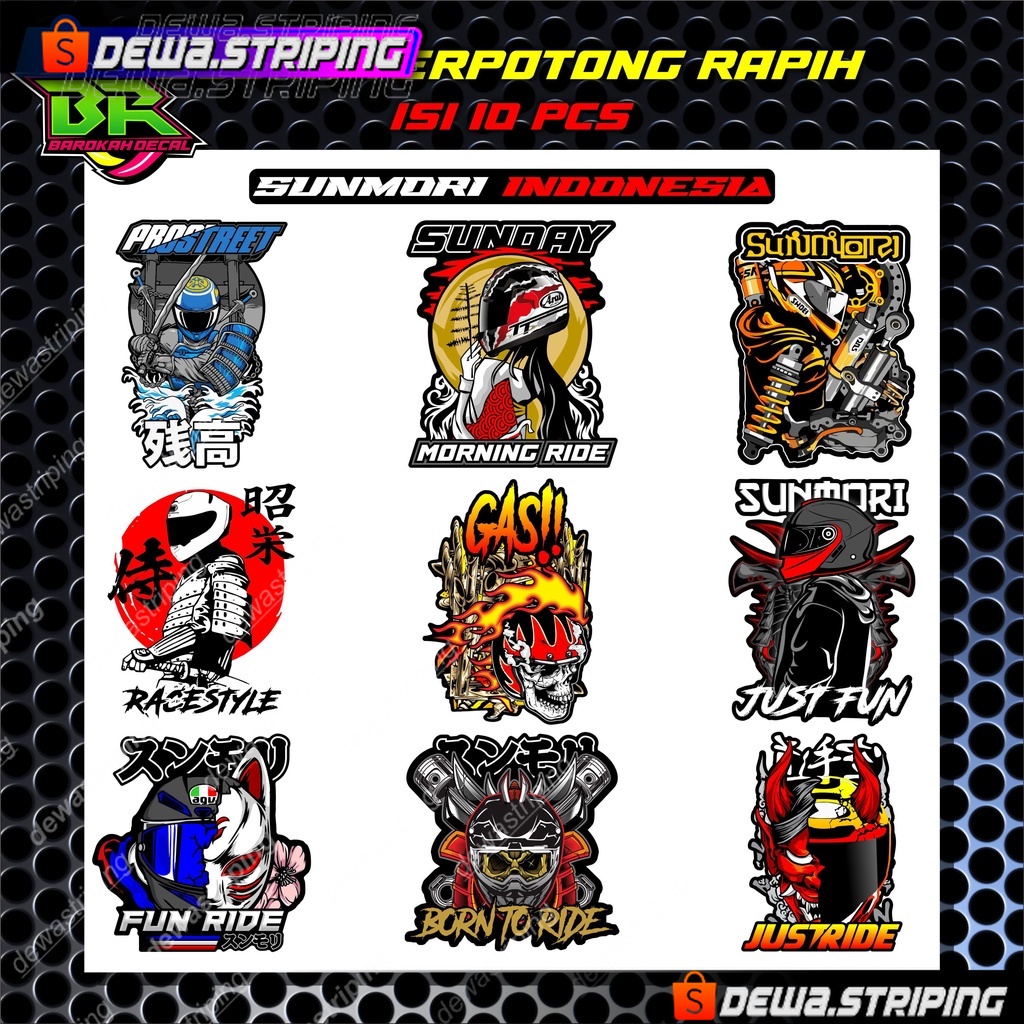 Sticker Sunmori / Nasa Pack Stiker Racing Motor