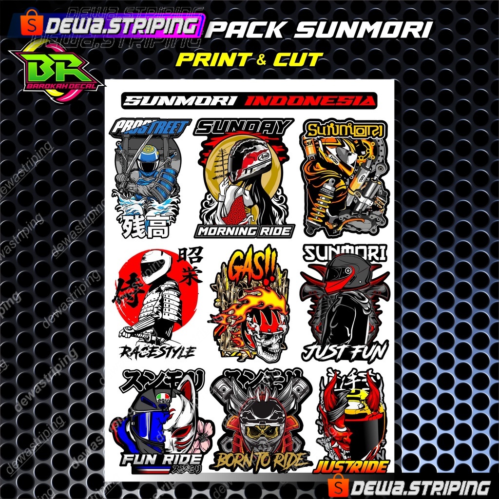 Sticker Sunmori / Nasa Pack Stiker Racing Motor