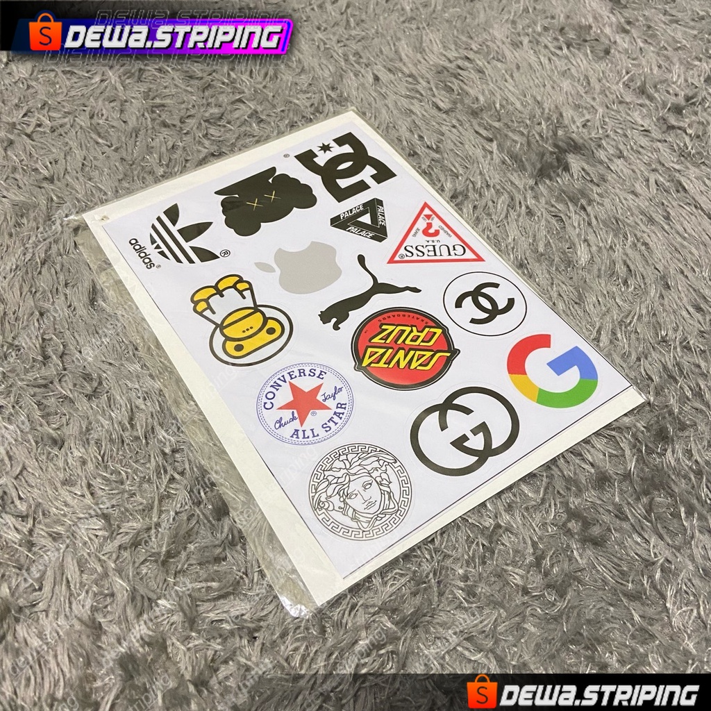 

Sticker case pack Brand Hype series 6| STIKER AESTHETIC LAPTOP, AKSESORIS HP, ANTI AIR, MOTIF,HELM,TUMBLER