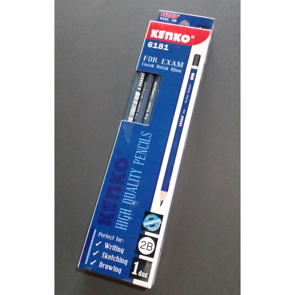 

Pencil / Pensil 2B merk Kenko 6181 High Quality Pencils - For Exam / Untuk Ujian
